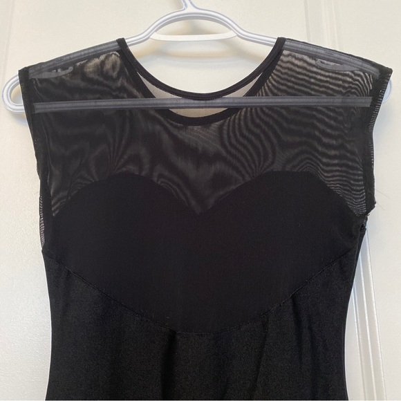 American Apparel Sweetheart neck with sheer neckline and low back black dress - Picture 4 of 4